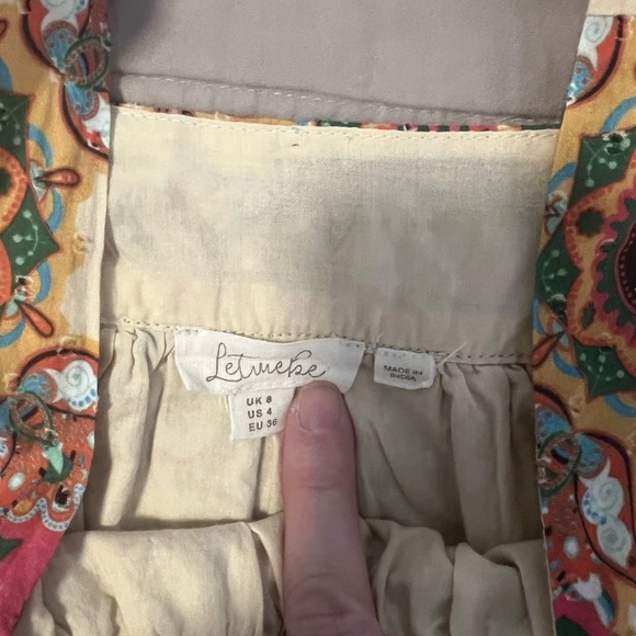 Anthropologie Let Me Be Abstract Ruffled Tank - Picture 4 of 6